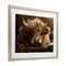 Stupell Industries Adorable Flower Bedecked Cattle Framed Print Under Glass, design by Momart